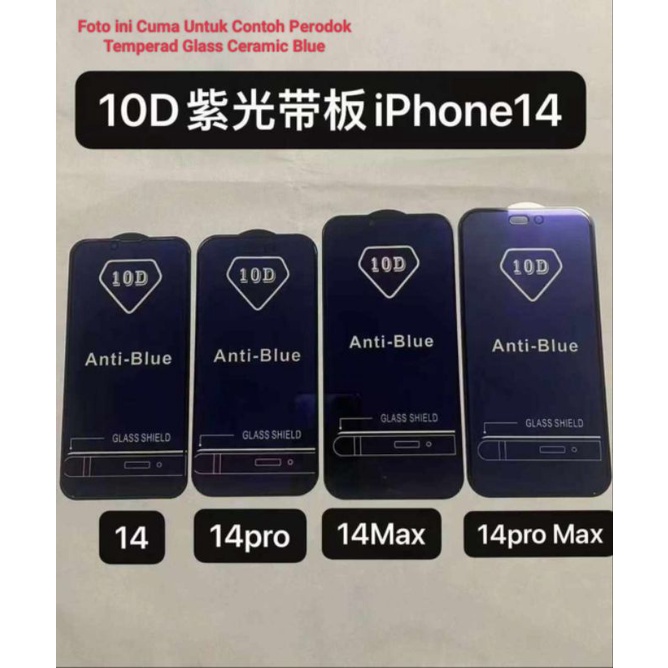 TG Tempered Glass Ceramic Iphon 13 Pro Max 6.7 Anti Gores Matte Blue Light