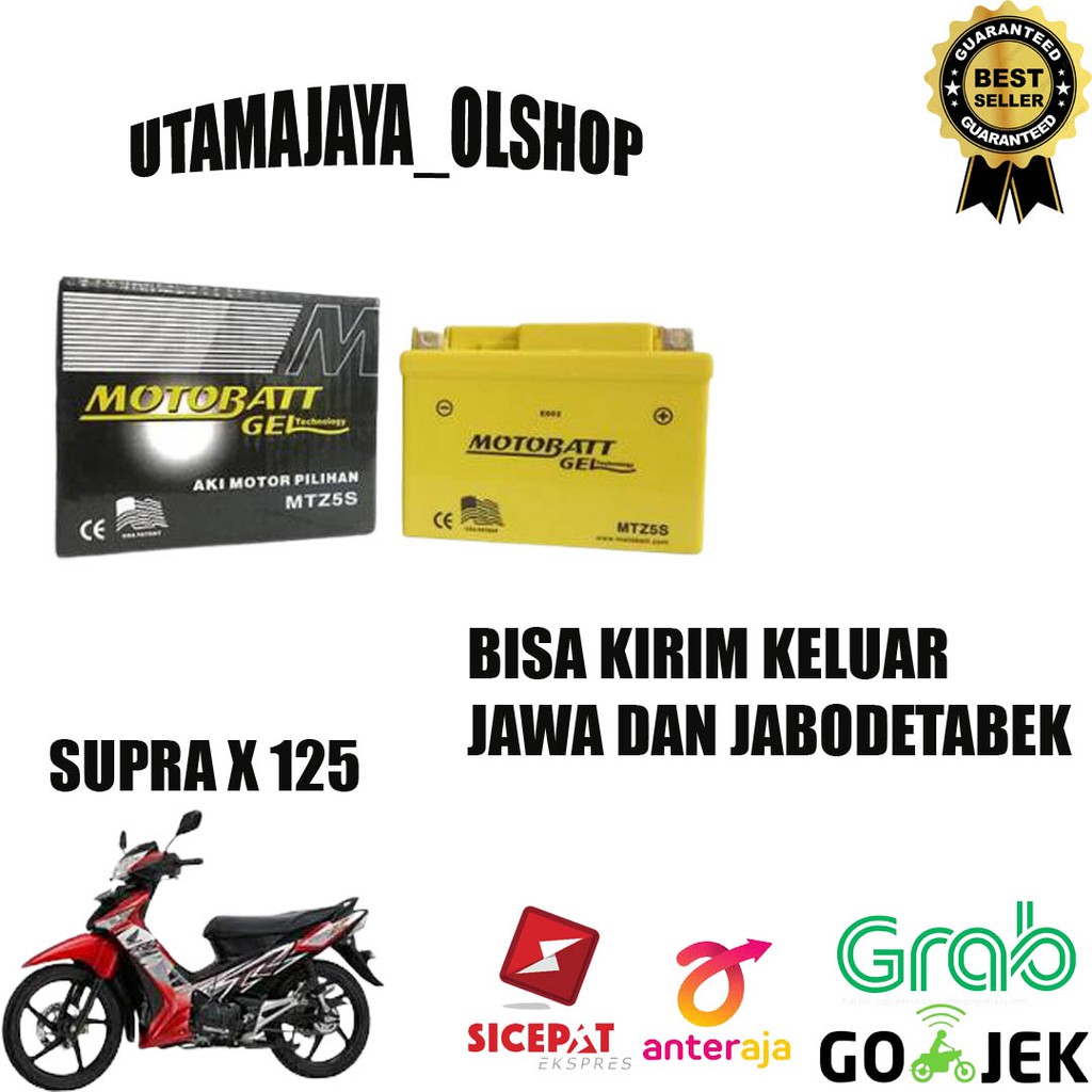 Aki motor motobatt MTZ5S accu kering gel motor supra X 125 ORIGINAL