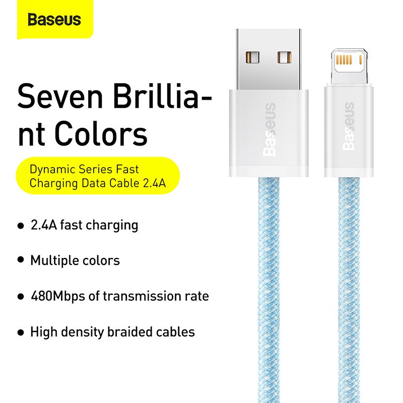 BASEUS KABEL DATA DYNAMIC FAST CHARGING 2.4A CABLE USB TO IPHONE LIGHTNING