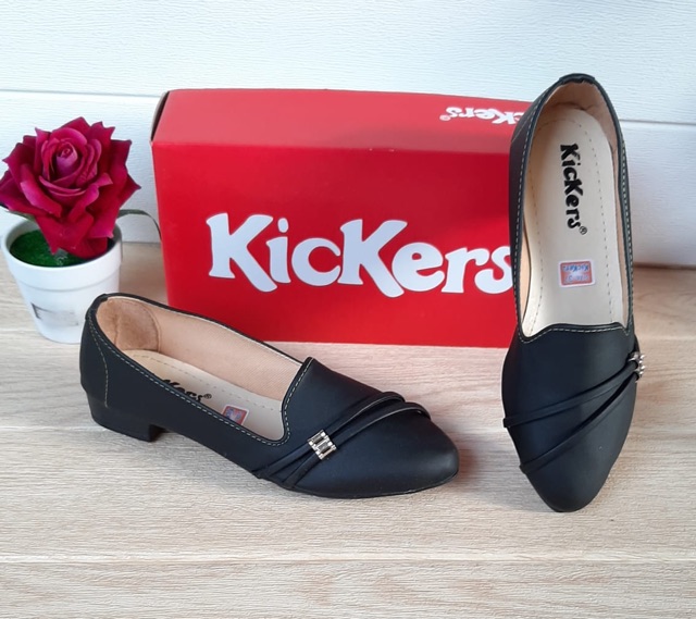 Sepatu Kickers Wanita Flat Shoes hells hak Kode B-35