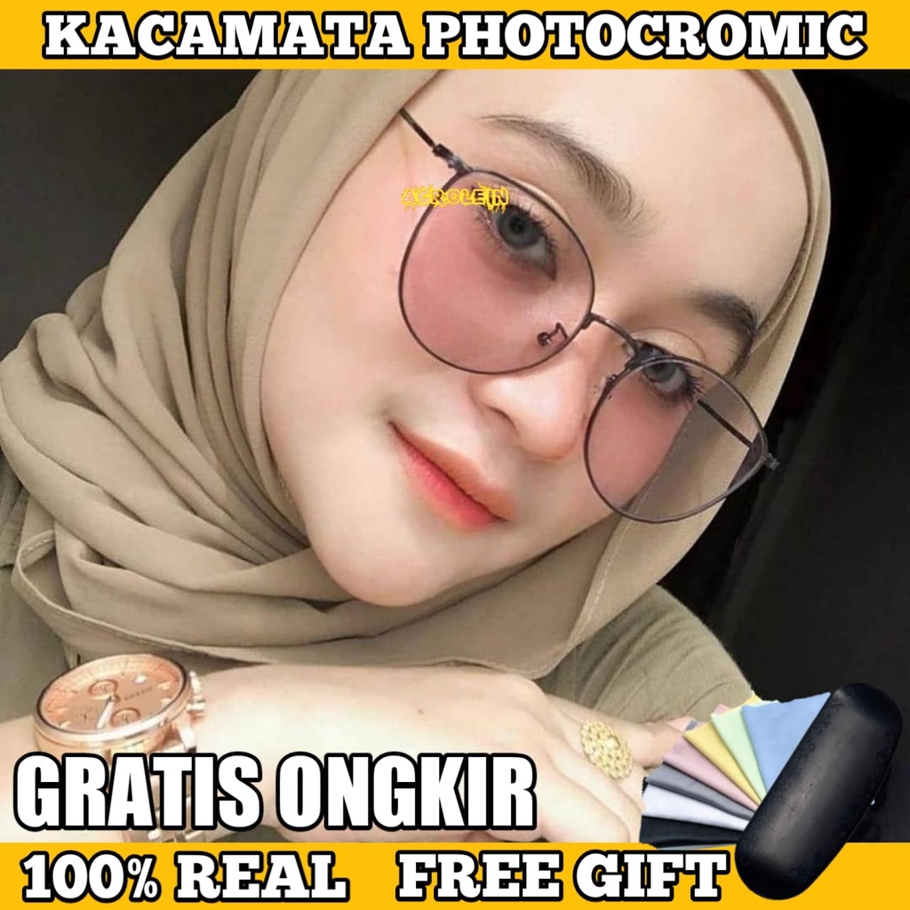 [TERMURAH] Kacamata Photocromic Korea / Anti Radiasi 2 In 1 Potokromik Photochromic Pria Wanita Fotocromic Potocromic