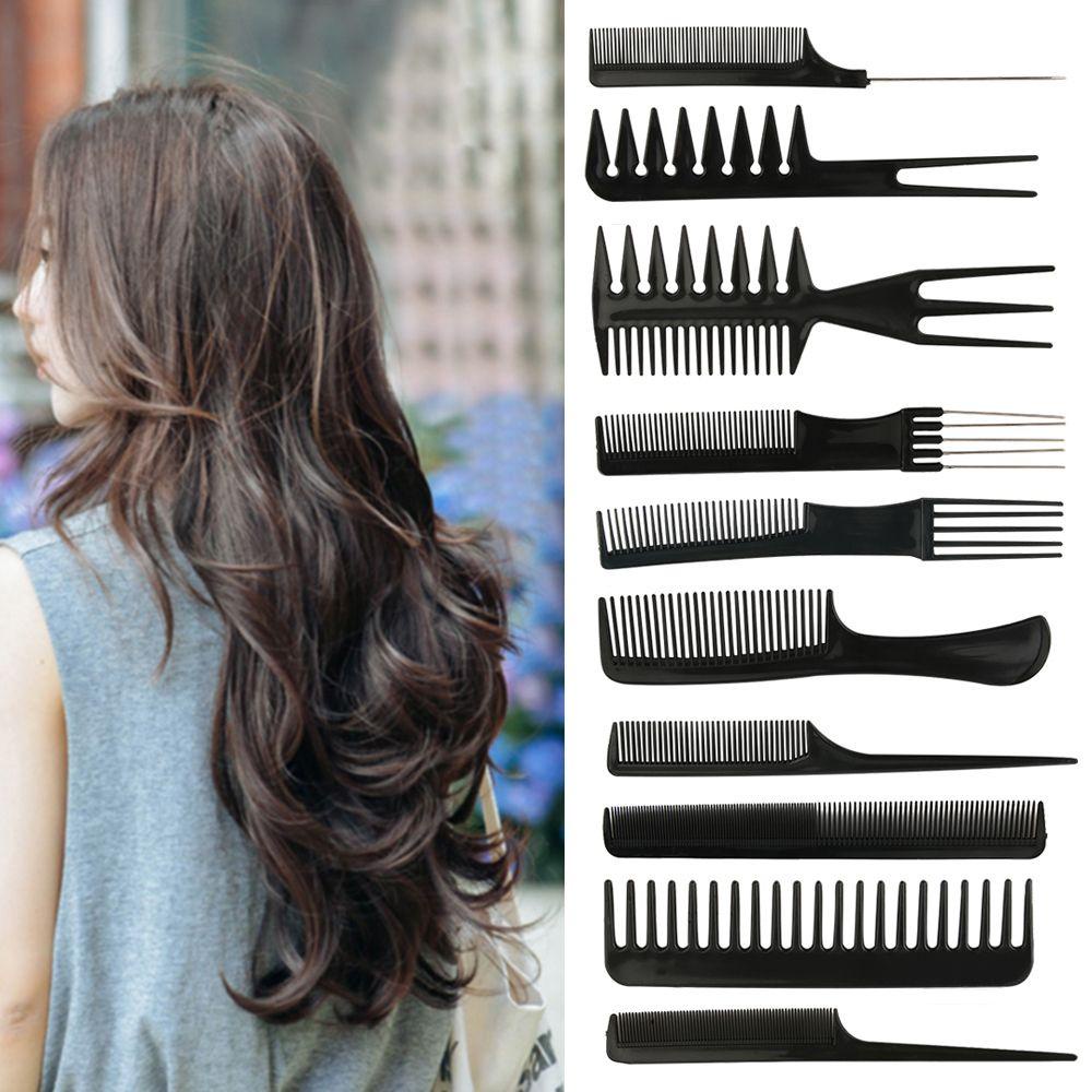 Nanas 10pcs/Set Sisir Rambut Profesional Alat Styling Kecantikan Hairdressing Salon