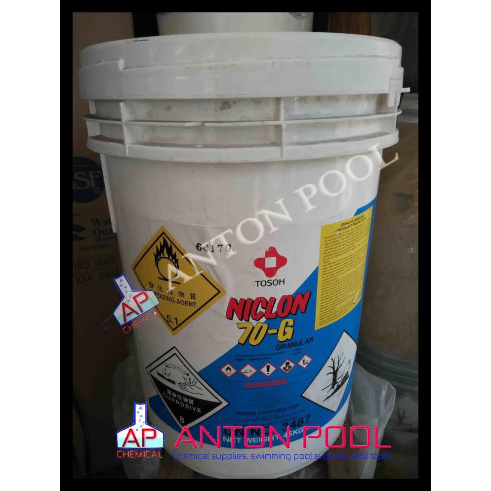 100% TERJAMIN KAPORIT GRANULAR JEPANG NICLON 70%/ CHLORINE GRANULAR NICLON 70% (1KG) 100% TERJAMIN
