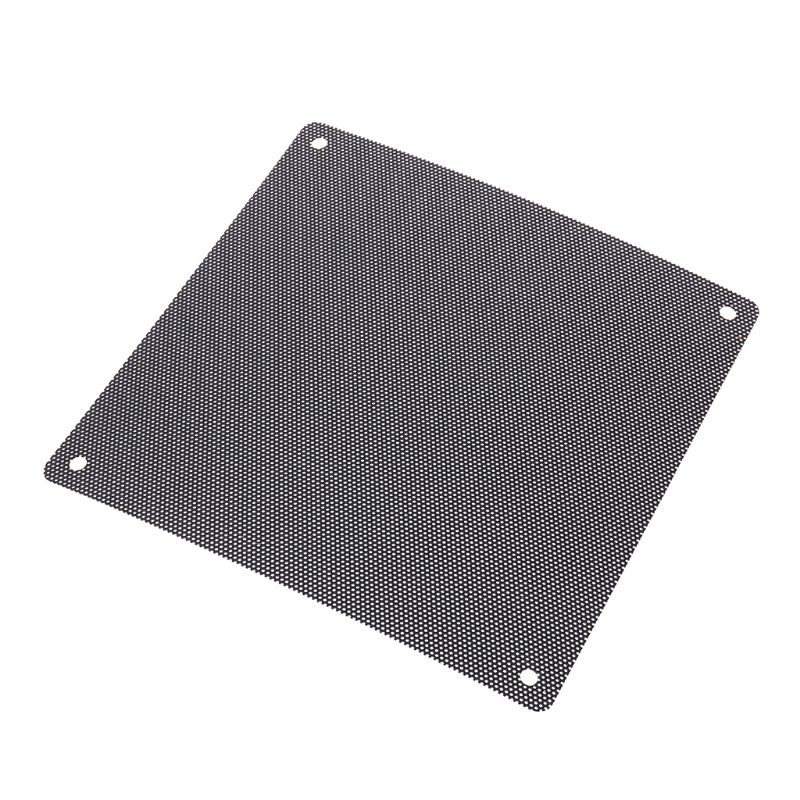 Bt Cuttable Computer Mesh Dustproof Cover Penutup Debu Chassis, 140x140mm PC PVC DIY Untuk Case Fan Cooler Filter Debu Hitam