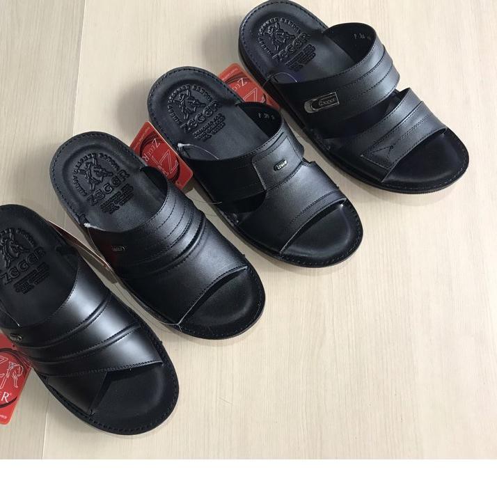 ➯ Sandal Kulit Slop Pria Zeger-Sendal Kulit Cowok Dewasa Zeger P 38-43/Original ♥