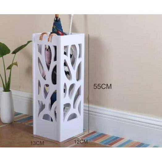 ♔ Tempat Payung WPC Putih Rak Payung Umbrella Stand ✲