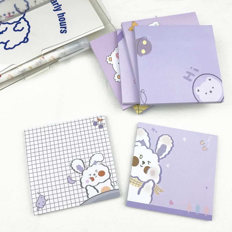 50pcs Memo Pad Bentuk Pohon / Bunga / Hewan Lucu Untuk Sekolah / Kantor-2