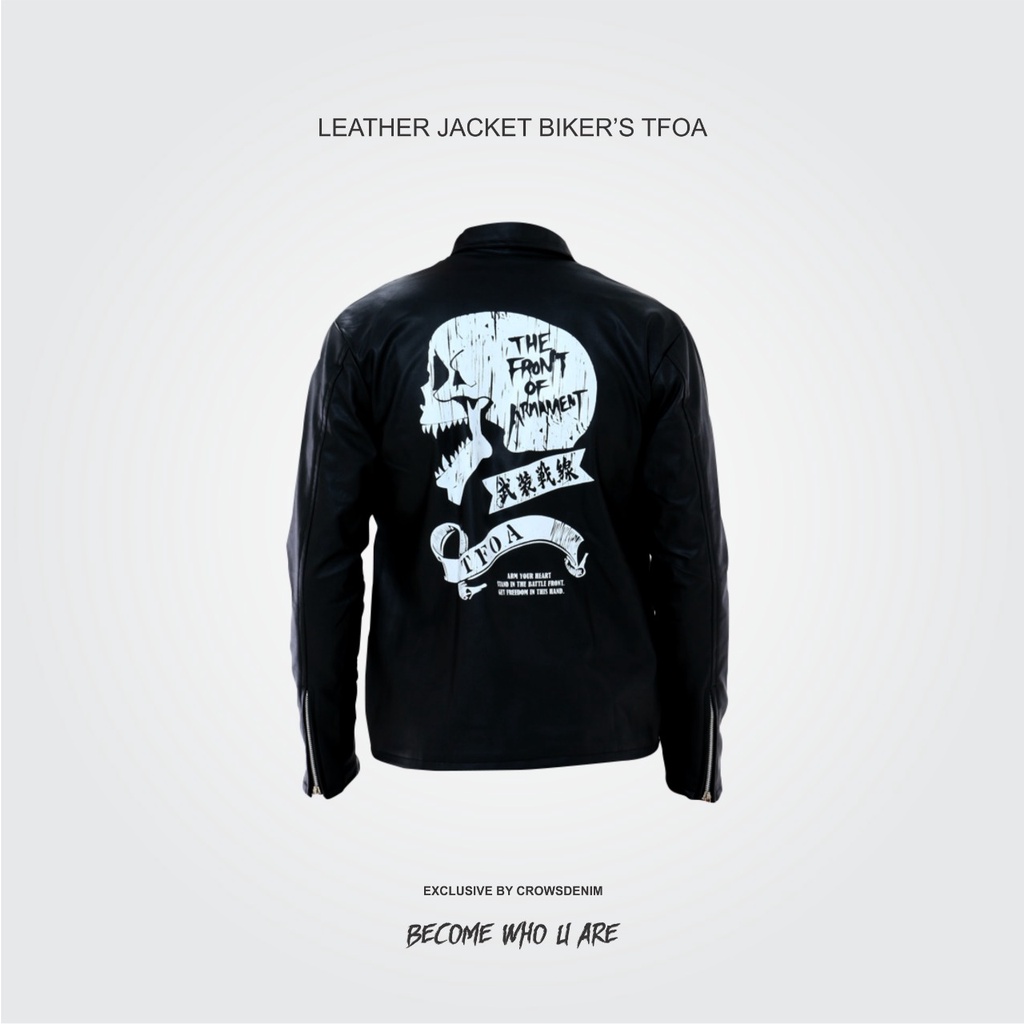 JAKET KULIT TFOA- JAKET KULIT-JAKET BIKER-JAKET COWOK-JAKET PRIA-JAKET MOTOR A-25