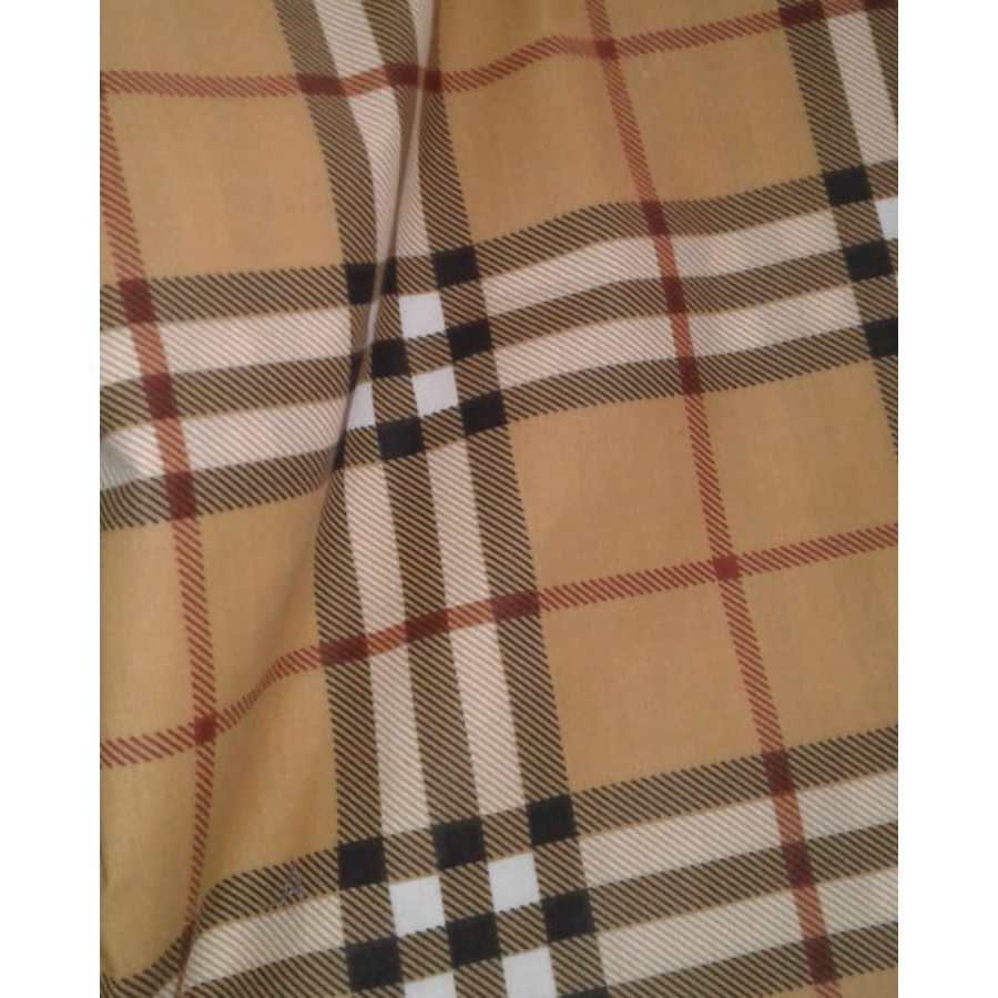 Kain Katun Burberry Motif Modern Meteran Roll