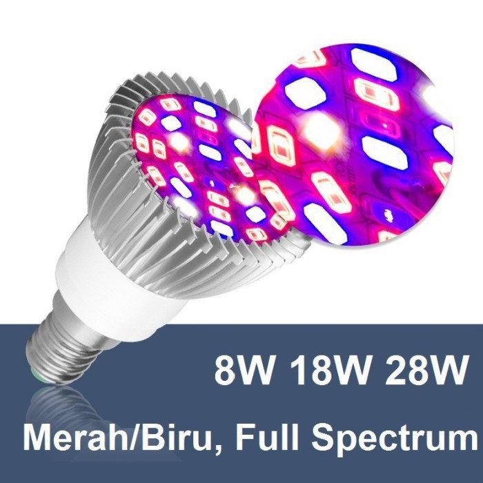 Lampu LED Cahaya Tanaman Grow Light E27 220V Full Spectrum