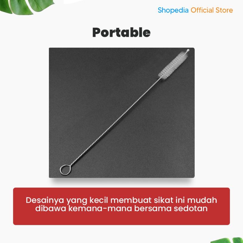 Sikat pembersih sedotan stainless kawat