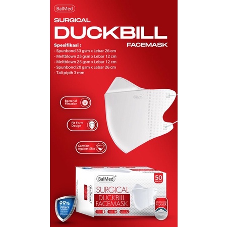 masker duckbill balmed surgical facemask