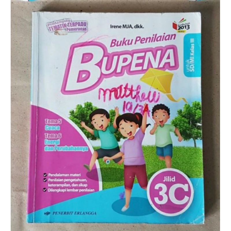 Bupena 3a 3b 3c 3d Sd Kelas 3 Kurikulum 2013 Revisi Erlangga Irene Shopee Indonesia