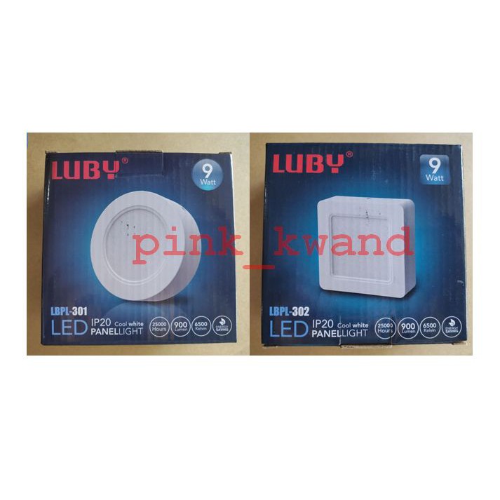 Downlight / panel led 9w outbow (ob) tempel, bulat, kotak luby