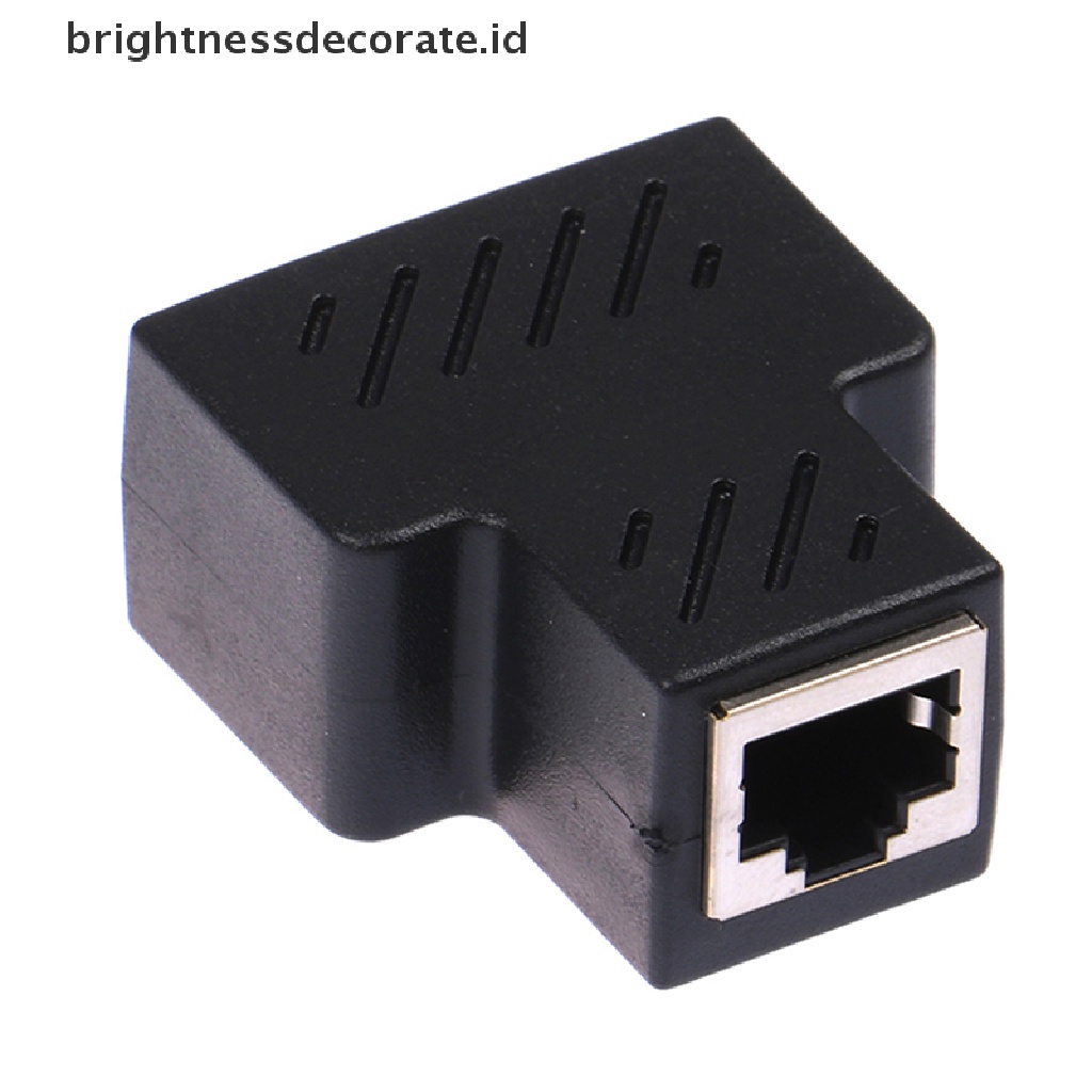 Konektor Splitter Kabel Jaringan Ethernet Rj45 Female 1 Ke 2 Arah