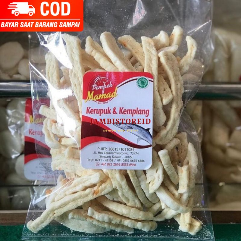

(JAMBISTOREID) Stick Stik Krupuk Udang Asli Pempek Mamad Oleh-Oleh Khas Jambi Krupuk Panjang