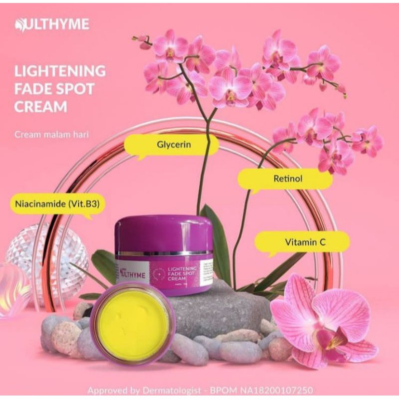 lightening fadespot ulthyme skincare/cream malam BPOM