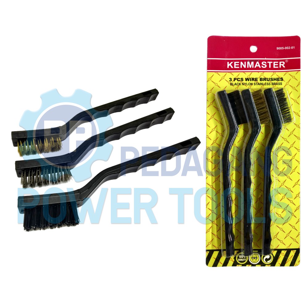 KENMASTER SIKAT KAWAT MINI SET 3 PCS 7 INCH WIRE BRUSHES 3 IN 1