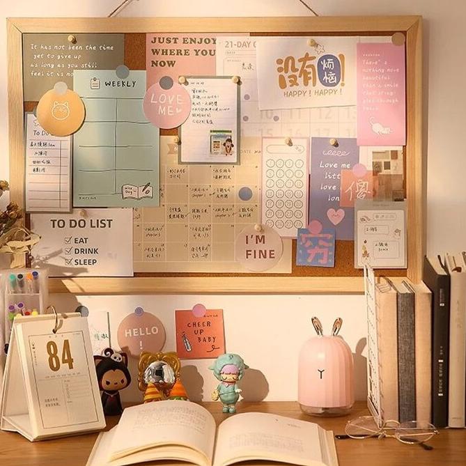 

か Message board Background Boardsend sticker cork message board Decorative Board With Frame Cork Board ゥ