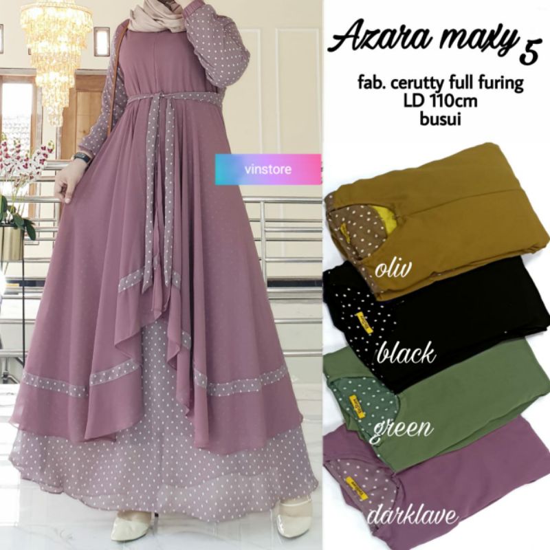 (BISA COD) AZARA MAXY #5 // GAMIS WANITA ORI VINSTORE
