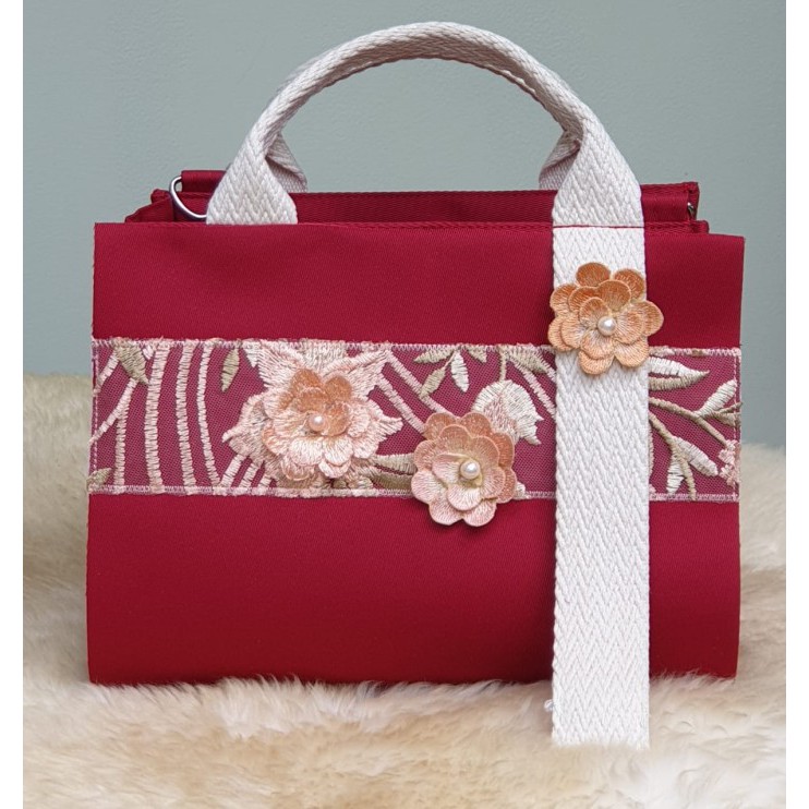 Tas Wanita Cewek Selempang Murah Branded Gold Flower Edition Hand Bag Midas Collection Berkualitas
