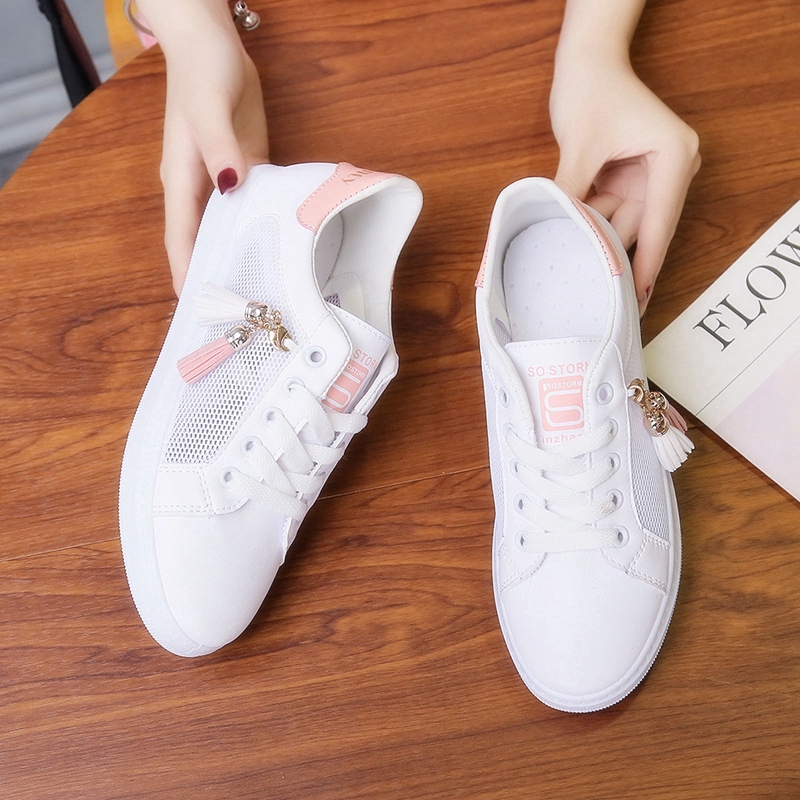 Sepatu Putih Kecil Sepatu Wanita Versi Korea Sepatu Mesh 