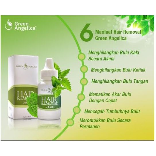 GREEN ANGELICA HAIR REMOVAL LIQUID - PERONTOK BULU KAKI TANGAN TERCEPAT AMPUH ORIGINAL