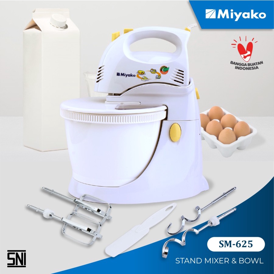 Miyako Stand Mixer SM-625 Mixer Stand SM625 Standmixer SM 625 Pencampur Adonan / Mixer Com