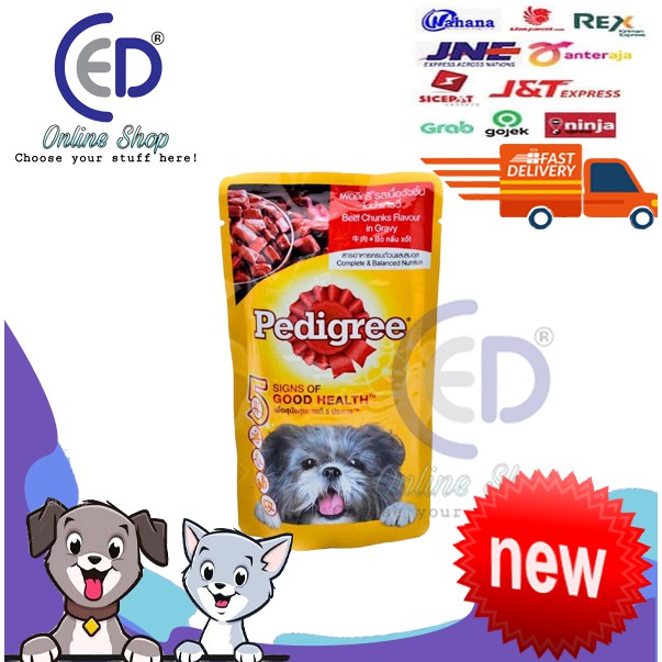 MAKANAN ANJING PEDIGREE POUCH BEEF 130GR