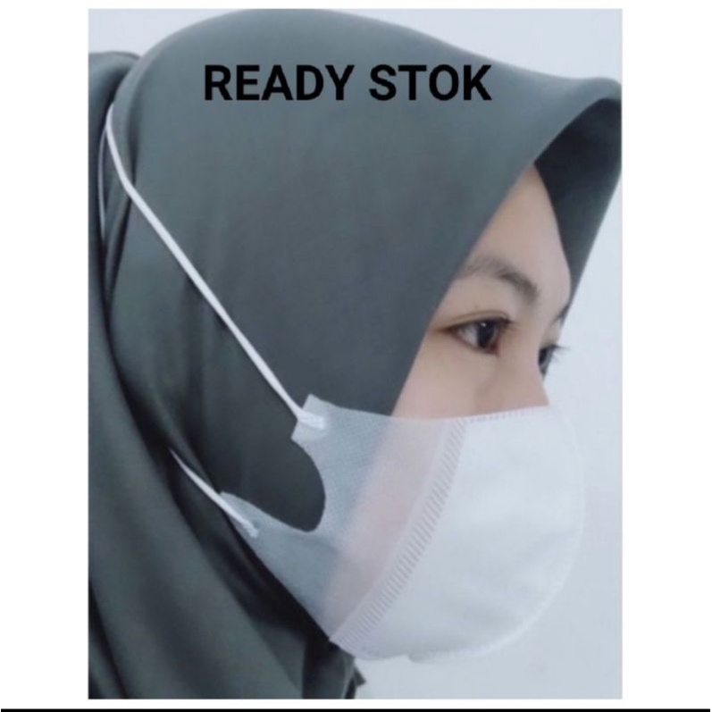 Masker Duckbill Hijab 3Ply 1Box Isi 50 Izin Kemenkes - Masker Medis Duckbill Headloop