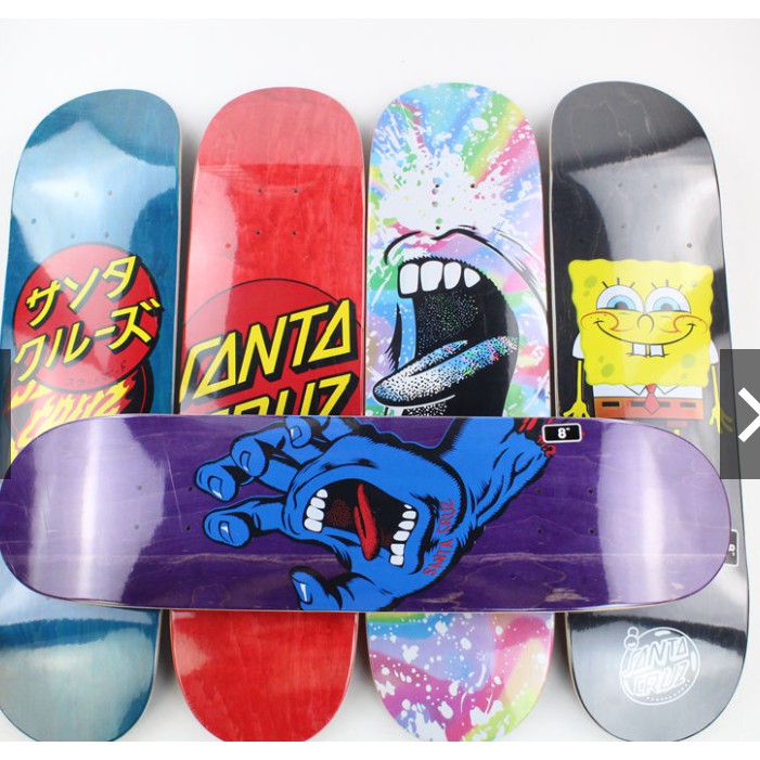 Santacruz deck skateboard Profesional double kick tail 31x8 &quot;7 Lapis Bahan Maple super Elastis