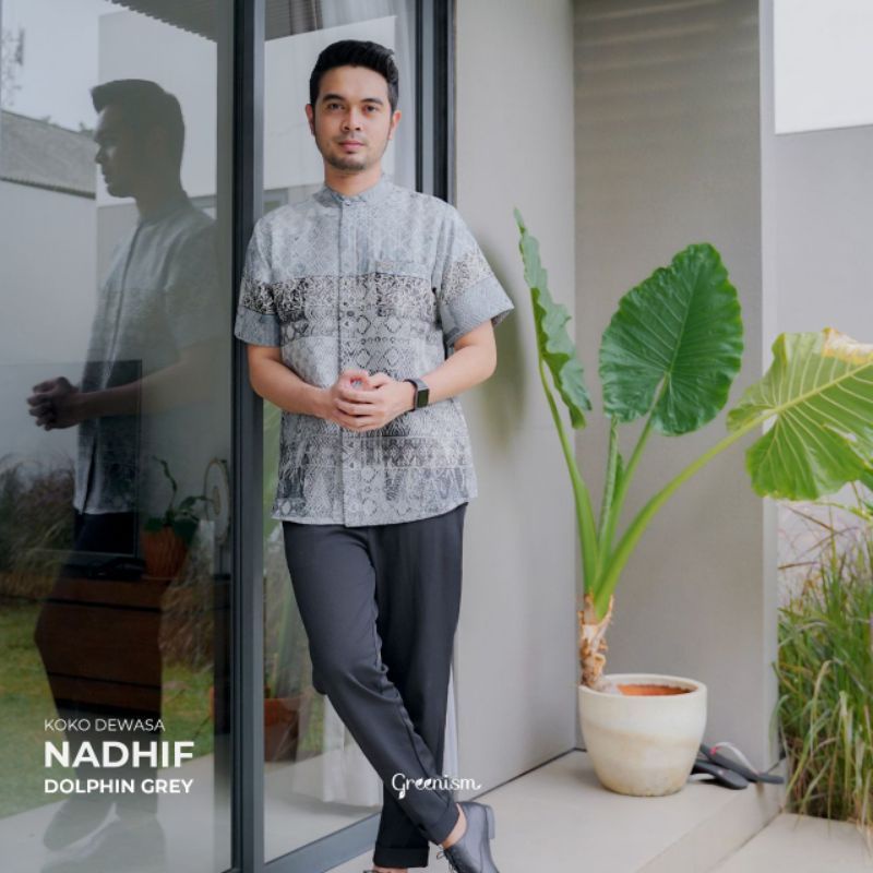 Nadhif Koko Dewasa pendek  by Greenism (warna Dolphin Gray)