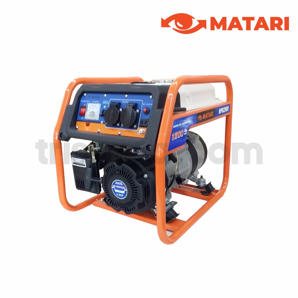 GENSET GASOLINE 1200 WATT MANUAL STARTER AVR MATARI MPG2900