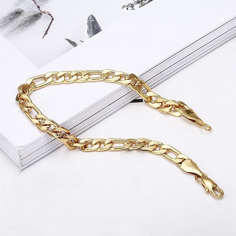 Gelang Rantai Lapis Emas 18K Untuk Pria