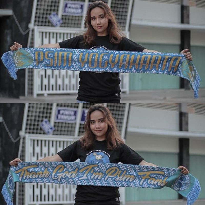Scarf Syal Rajut 14 Get Spesial Thank God I'm PSIM Fans - PSIM Yogyakarta