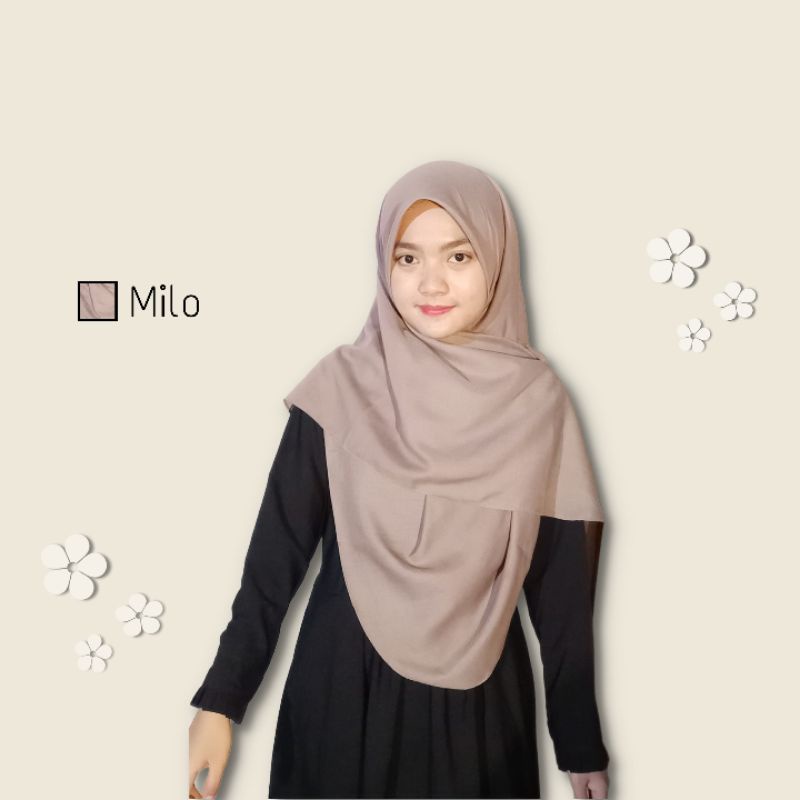 Araa Curve by aleema Material Premium Voal Superfine segiempat Malaysia, hijab Bawal-Milo