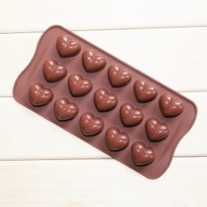 Cetakan Silikon Coklat Fondant Puding Bunga dan Love Food Grade / Cetakan Es Batu /Cetakan Serbaguna