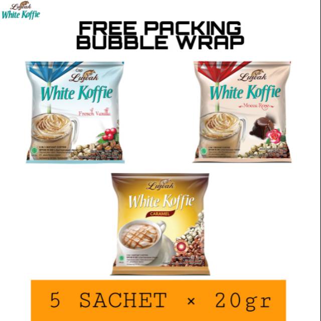 [ALL VARIAN] Luwak White Koffie 5 sachet × 20gr  Luwak White Coffe All Varian