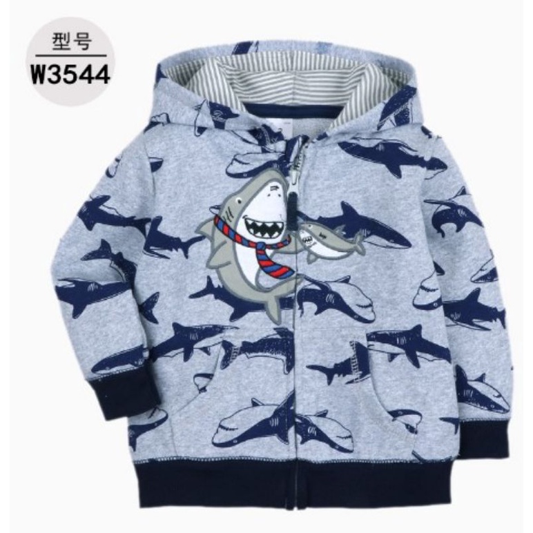 jaket bayi import 9 bulan - 3 tahun high quality anak hoodie topi bogor murah baby kado hadiah lahiran baru lahir newborn laki lucu-G