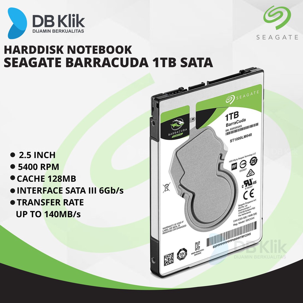 Hardisk Internal Notebook Seagate BarraCuda 1TB 2.5inch &quot; Seagate Barracuda 1TB &quot;