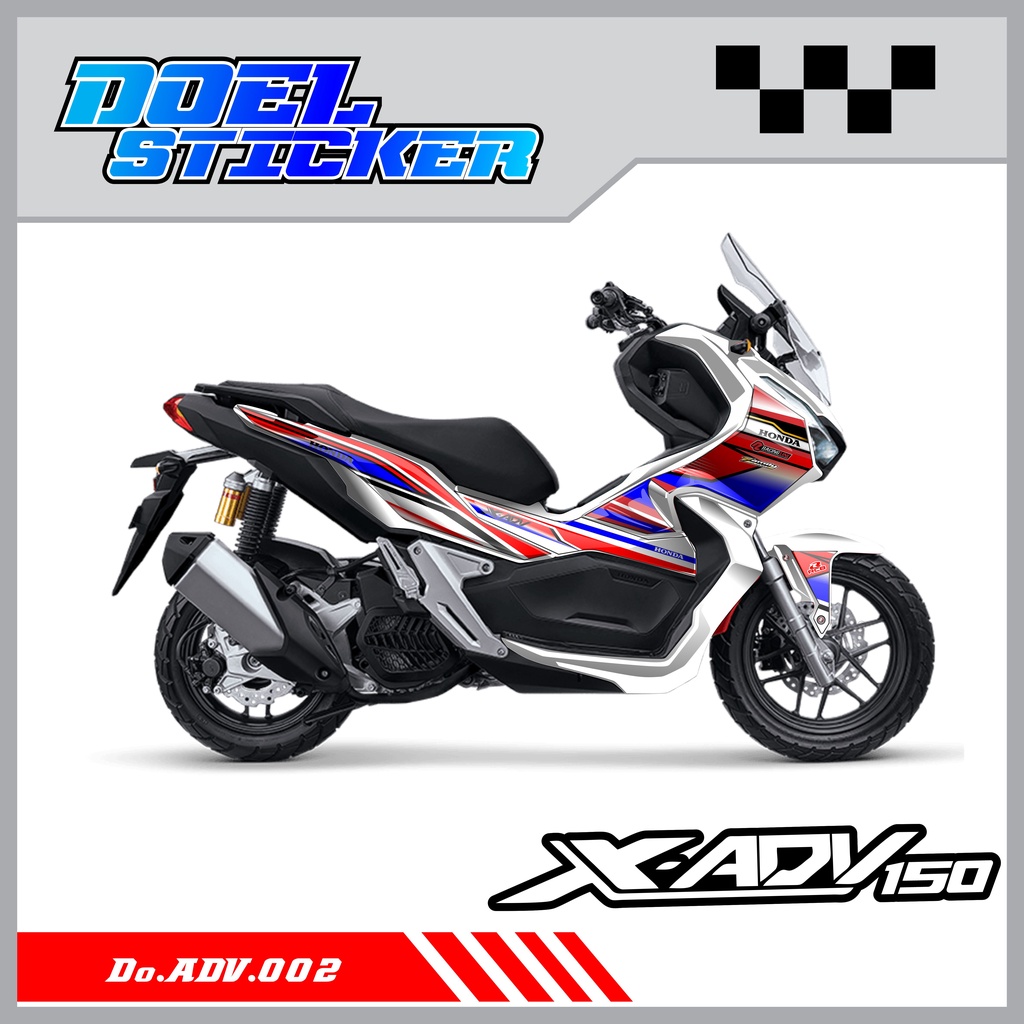 STICKER STRIPING ADV 150 - STICKER STRIPING LIST VARIASI HOLOGRAM , CROME ADV 150 DOEL 002