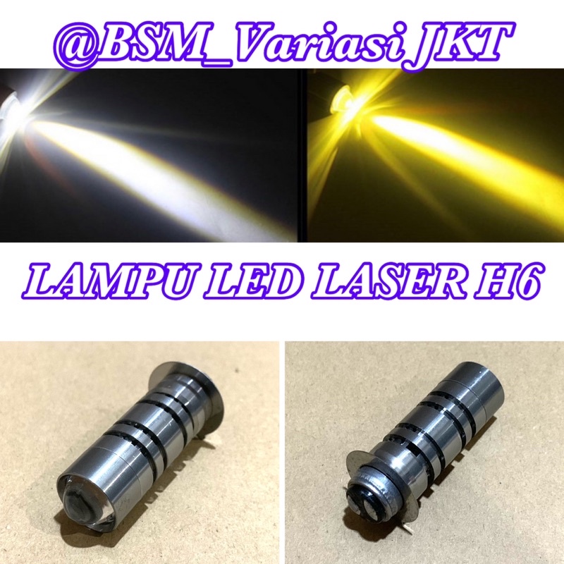 Lampu Motor Led H6 Laser 2Warna Hi Low PNP AC DC MATIC BEBEK H6 universal