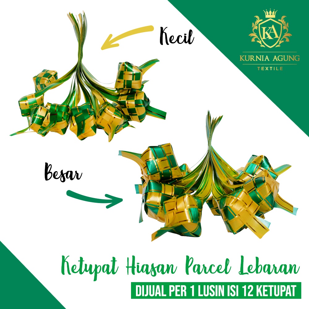 Ketupat Hiasan Parcel Lebaran Ramadhan Idul Fitri Hampers Dijual Per Lusin (12 buah)