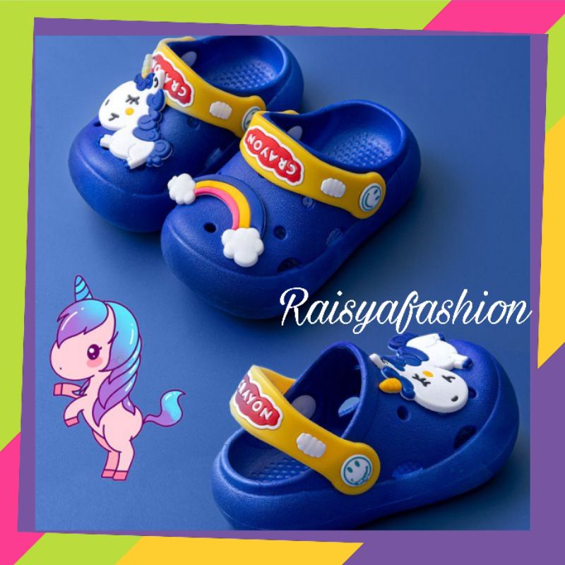 Sandal Karet Anak Unicron Bahan PVC Import RF