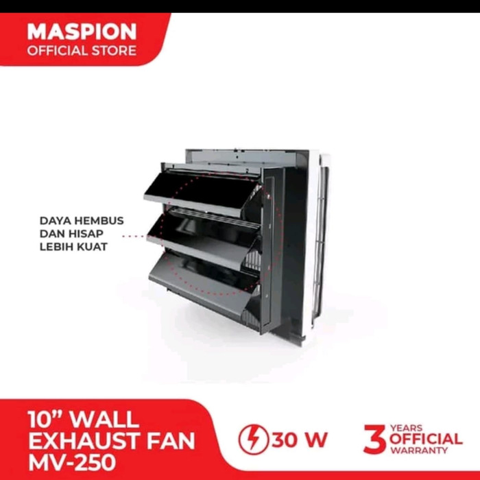 Exhaust Fan Maspion MV 250 NEX (10) Wall Dinding / MASPION 250 NEX