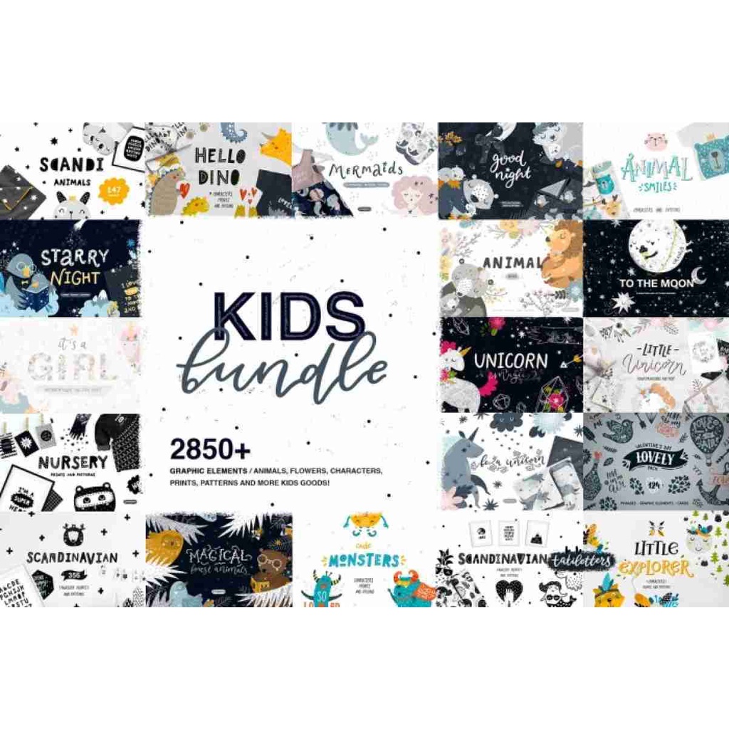 Kids Bundle Graphic Patterns - Vector Designs