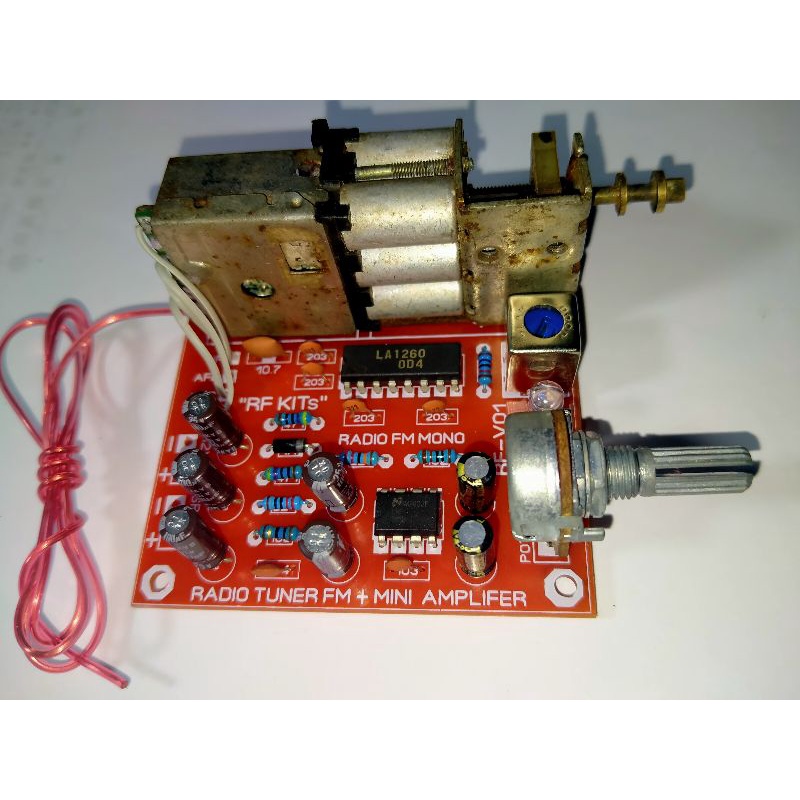 RADIO TUNER FM DENGAN MINI AMPLIFIER IC LM386