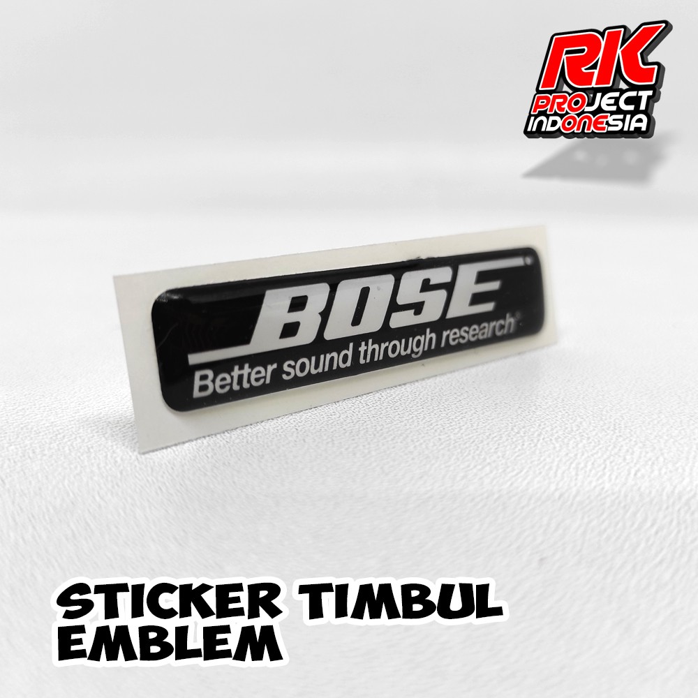 

BOSE Sticker Timbul Emblem Resin Lentur