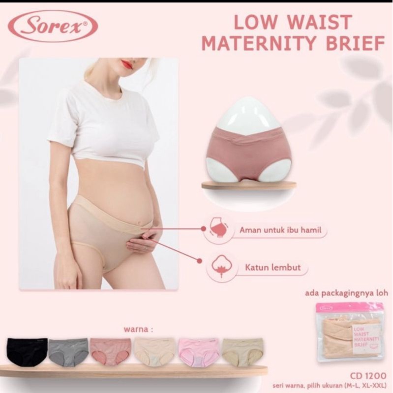 Celana dalam hamil premium Sorex 1200 Low waist maternity brief