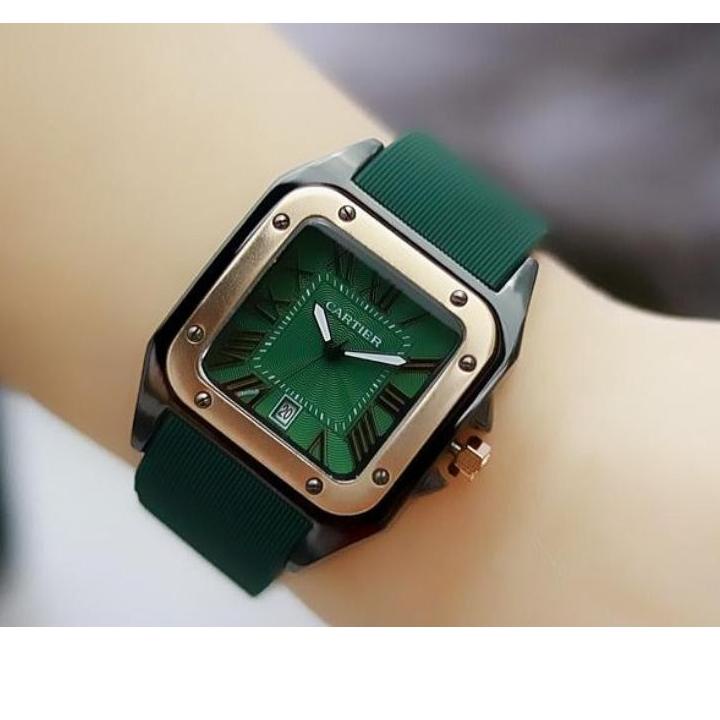 PIF JAM TANGAN WANITA CARTIER STRAP RUBBER TANGGAL AKTIF AJ_WATCH17 [KODE140